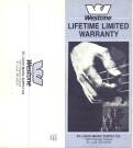 Westone limited lifetime warranty card