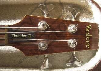 Thunder II fretless bass headstock